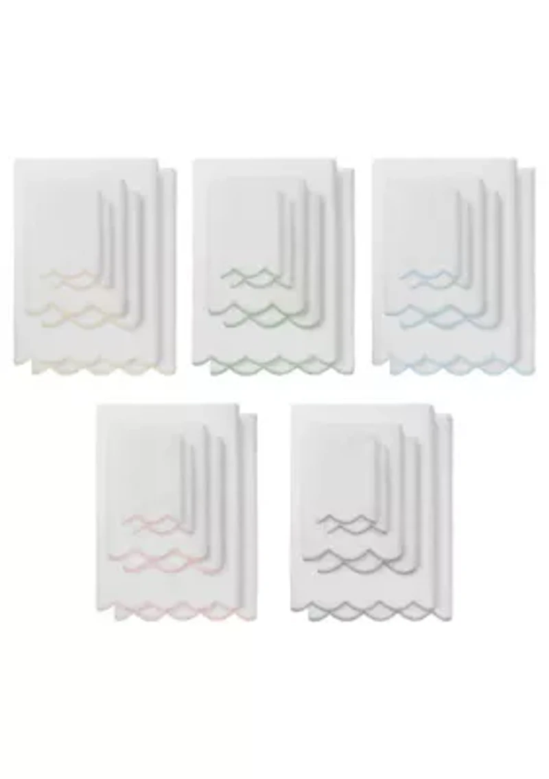 ADORNIA Scallop 6PC Towel Set