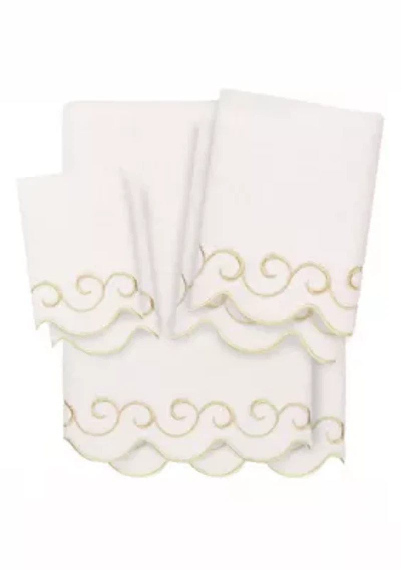 SIMPLICITY Scallop 6PC Embellished Towel Set