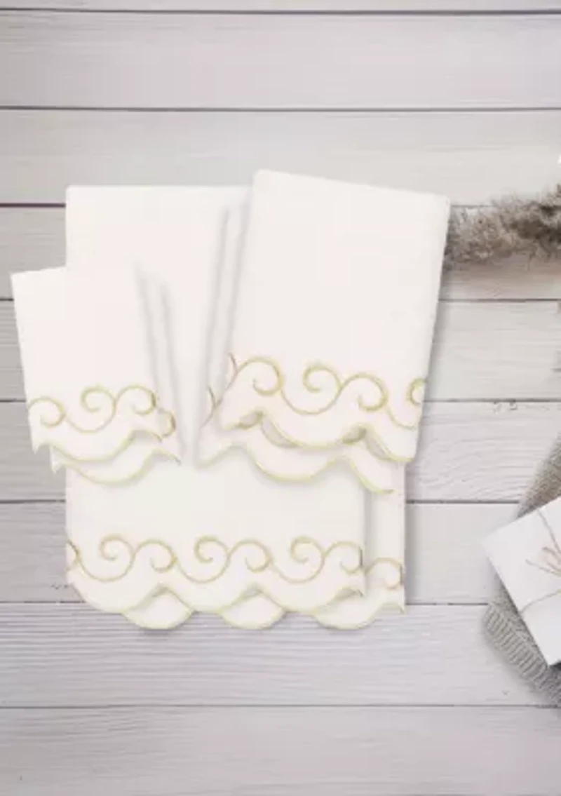 SIMPLICITY Scallop 6PC Embellished Towel Set