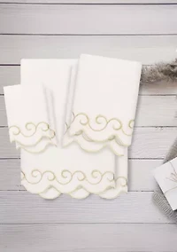 SIMPLICITY Scallop 6PC Embellished Towel Set
