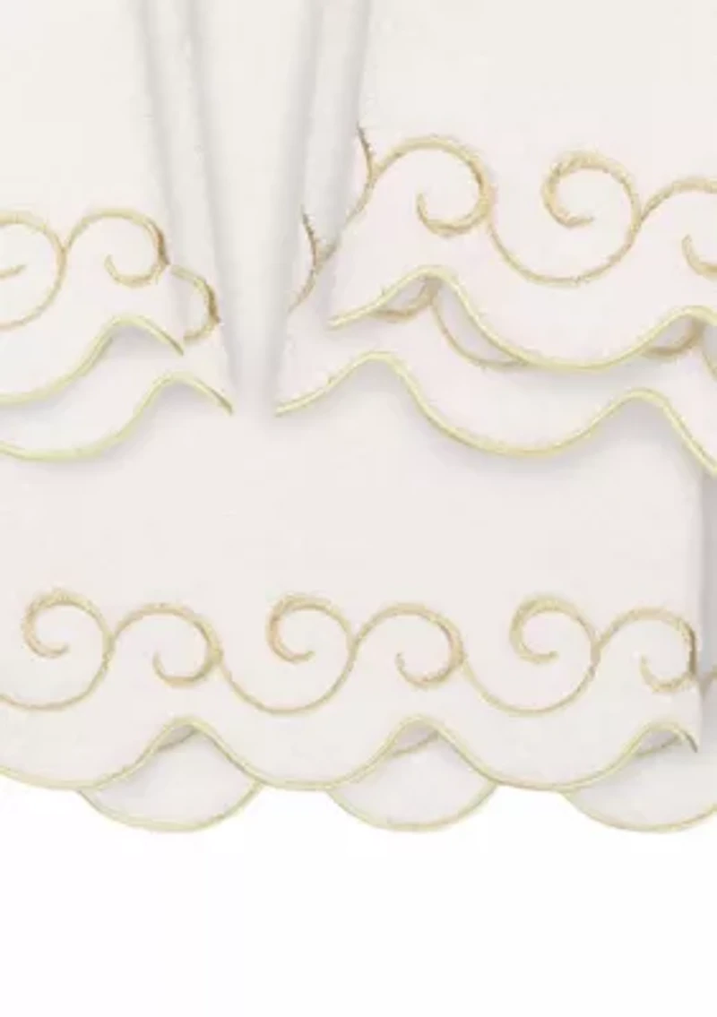 SIMPLICITY Scallop 6PC Embellished Towel Set