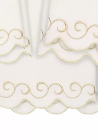 SIMPLICITY Scallop 6PC Embellished Towel Set