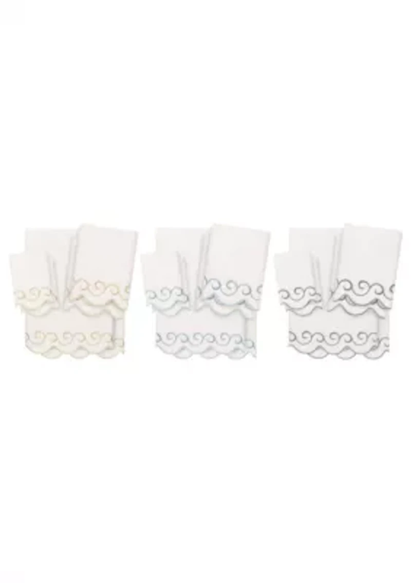 SIMPLICITY Scallop 6PC Embellished Towel Set