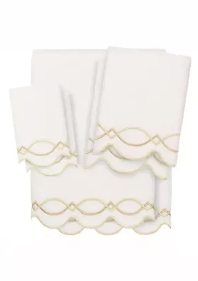 DIAMOND CHAIN Scallop 6PC Embellished Towel Set