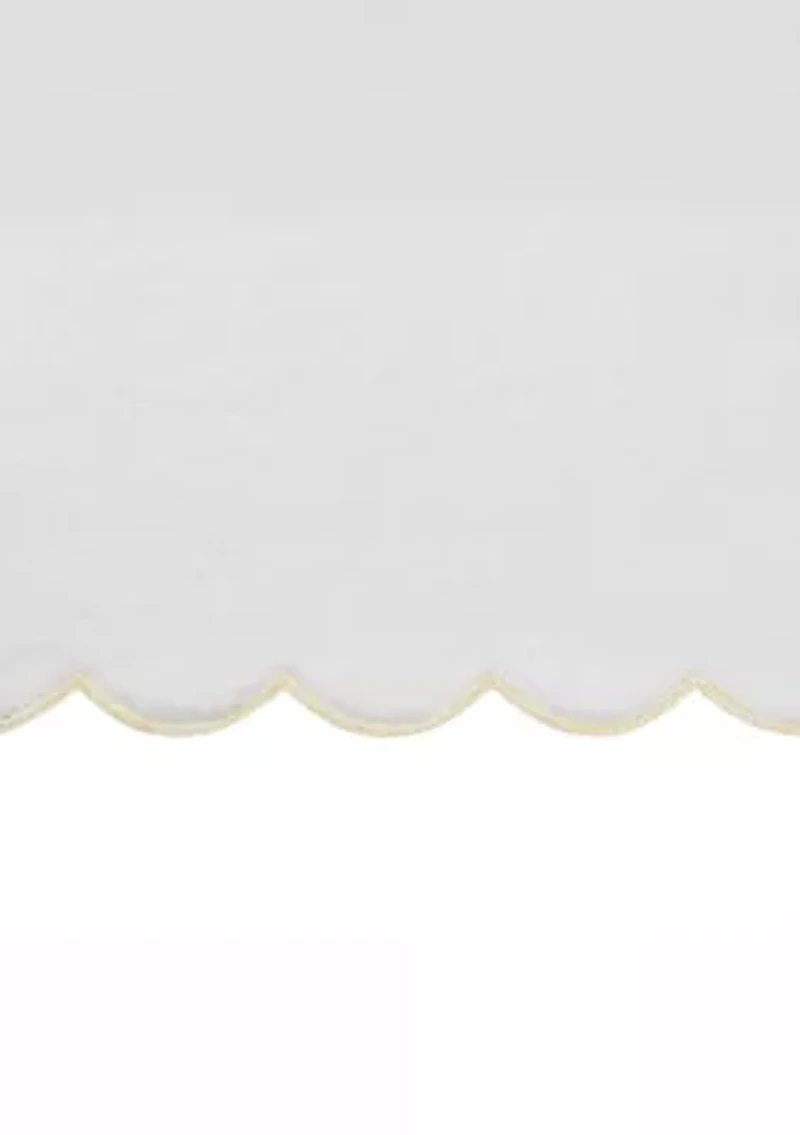 ADORNIA Scallop 4PC Fingertip Towel Set