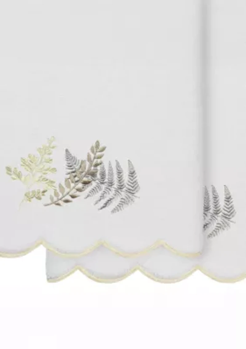 FERN TOSS Scallop 2PC Embellished Bath Towel Set