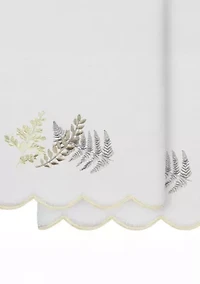 FERN TOSS Scallop 2PC Embellished Bath Towel Set