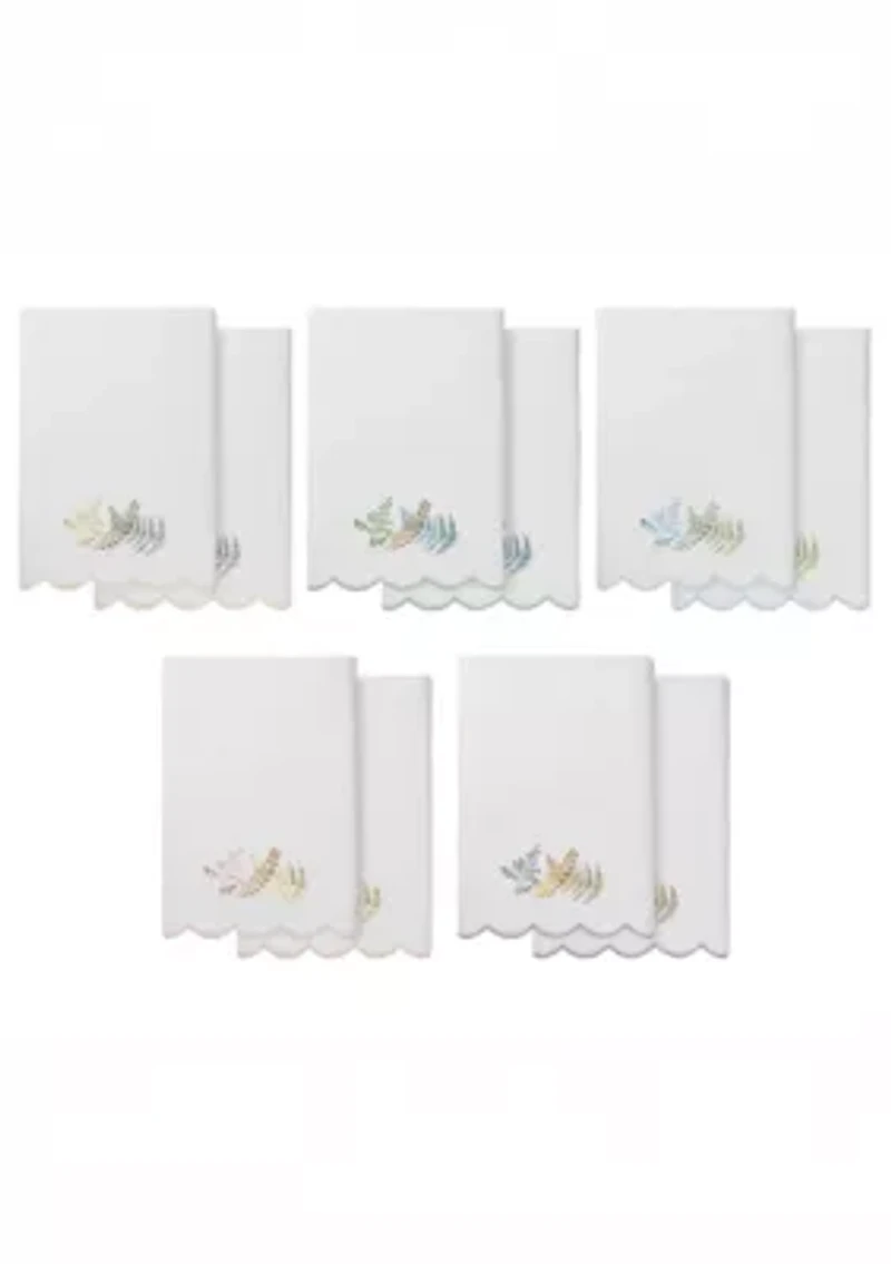 FERN TOSS Scallop 2PC Embellished Bath Towel Set