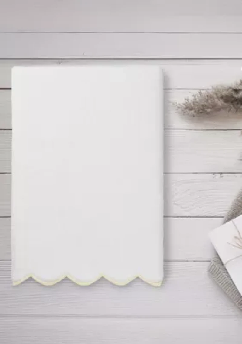 ADORNIA Scallop Bath Towel