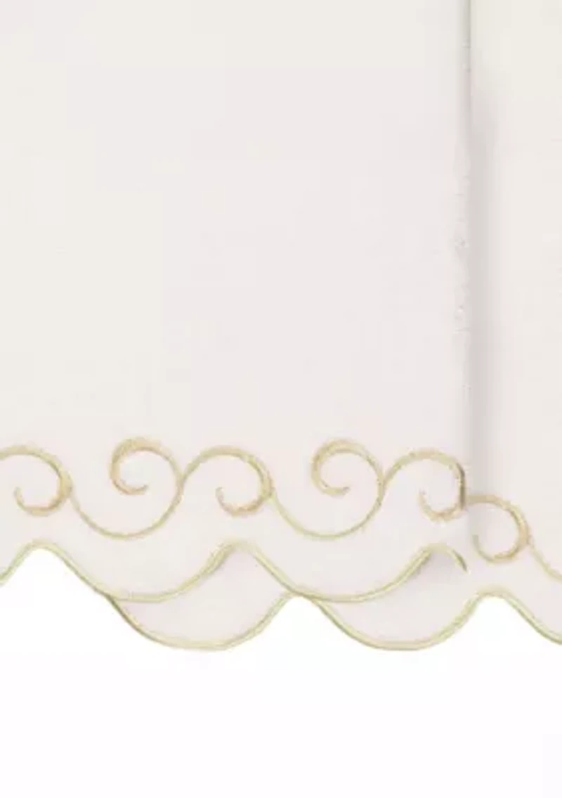 SIMPLICITY Scallop 2PC Embellished Bath Towel Set