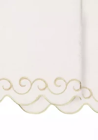 SIMPLICITY Scallop 2PC Embellished Bath Towel Set