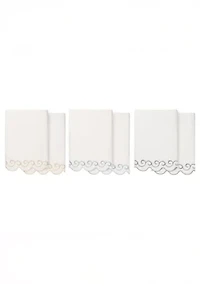 SIMPLICITY Scallop 2PC Embellished Bath Towel Set