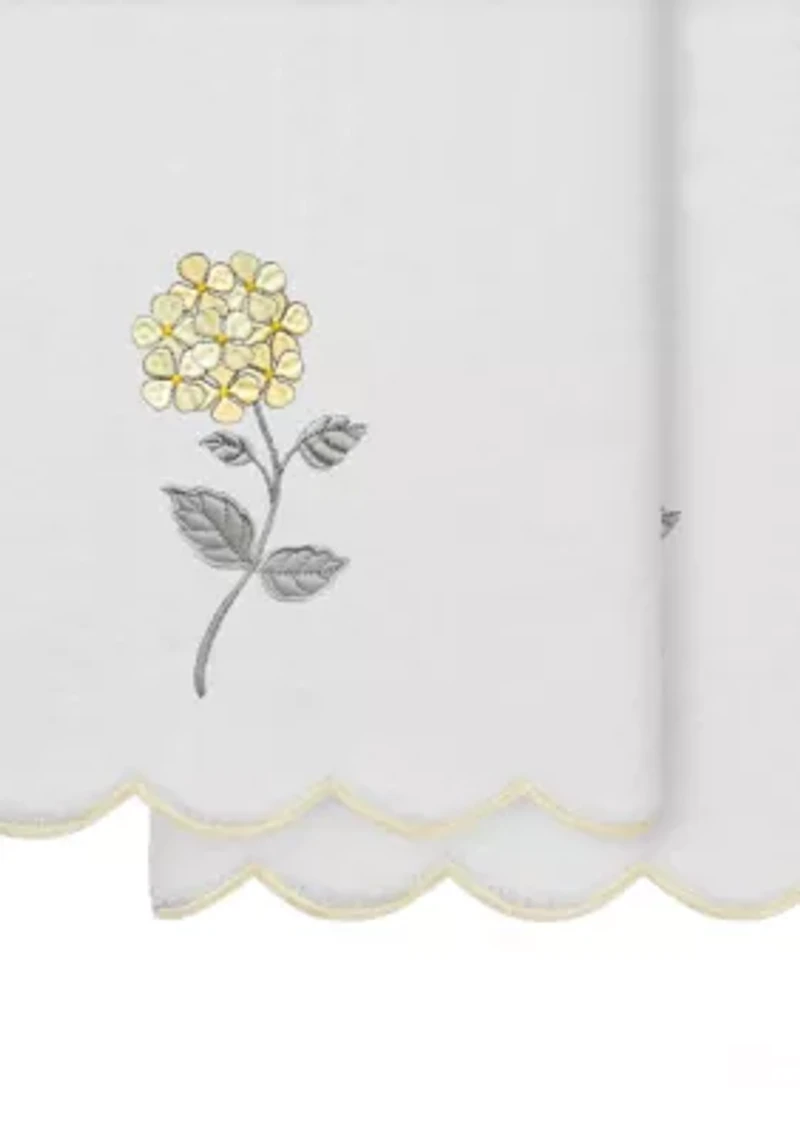 HYDEA Scallop 2PC Embellished Bath Towel Set