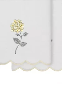 HYDEA Scallop 2PC Embellished Bath Towel Set