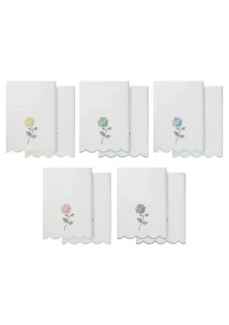 HYDEA Scallop 2PC Embellished Bath Towel Set