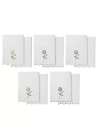 HYDEA Scallop 2PC Embellished Bath Towel Set