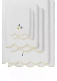 HYDEA Scallop 6PC Embellished Towel Set