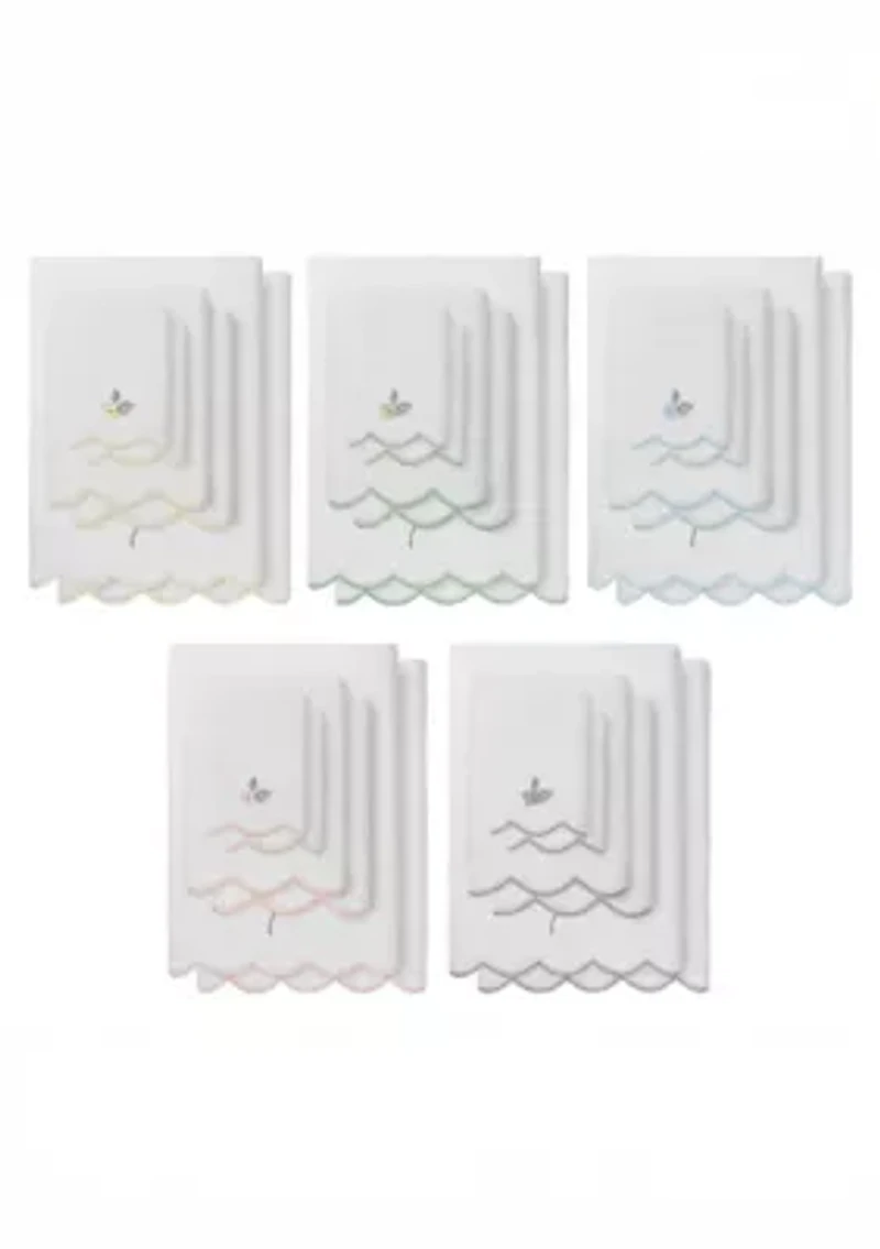 HYDEA Scallop 6PC Embellished Towel Set