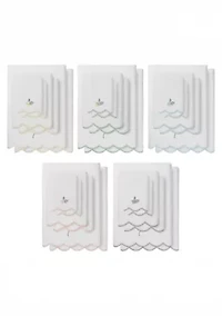HYDEA Scallop 6PC Embellished Towel Set