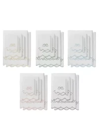 Symmetra Scallop 6PC Embellished Towel Set