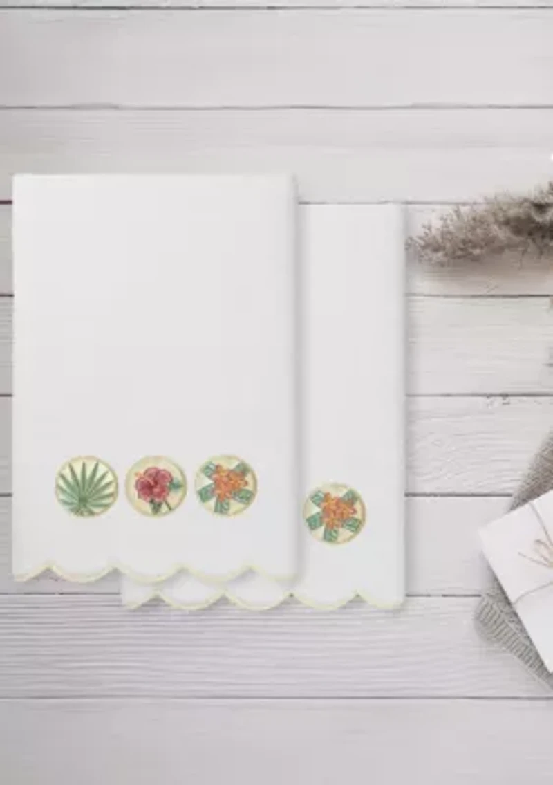 Maui Scallop 2PC Embellished Bath Towel Set