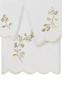 Wild Branch Scallop 3PC Embellished Towel Set