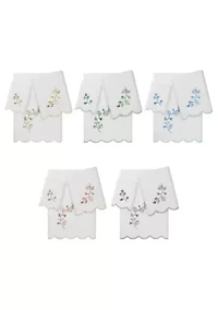 Wild Branch Scallop 3PC Embellished Towel Set