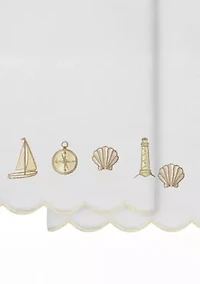 Sea Joy Scallop 2PC Embellished Bath Towel Set