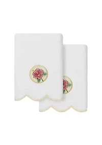 Maui Scallop 2PC Embellished Hand Towel Set