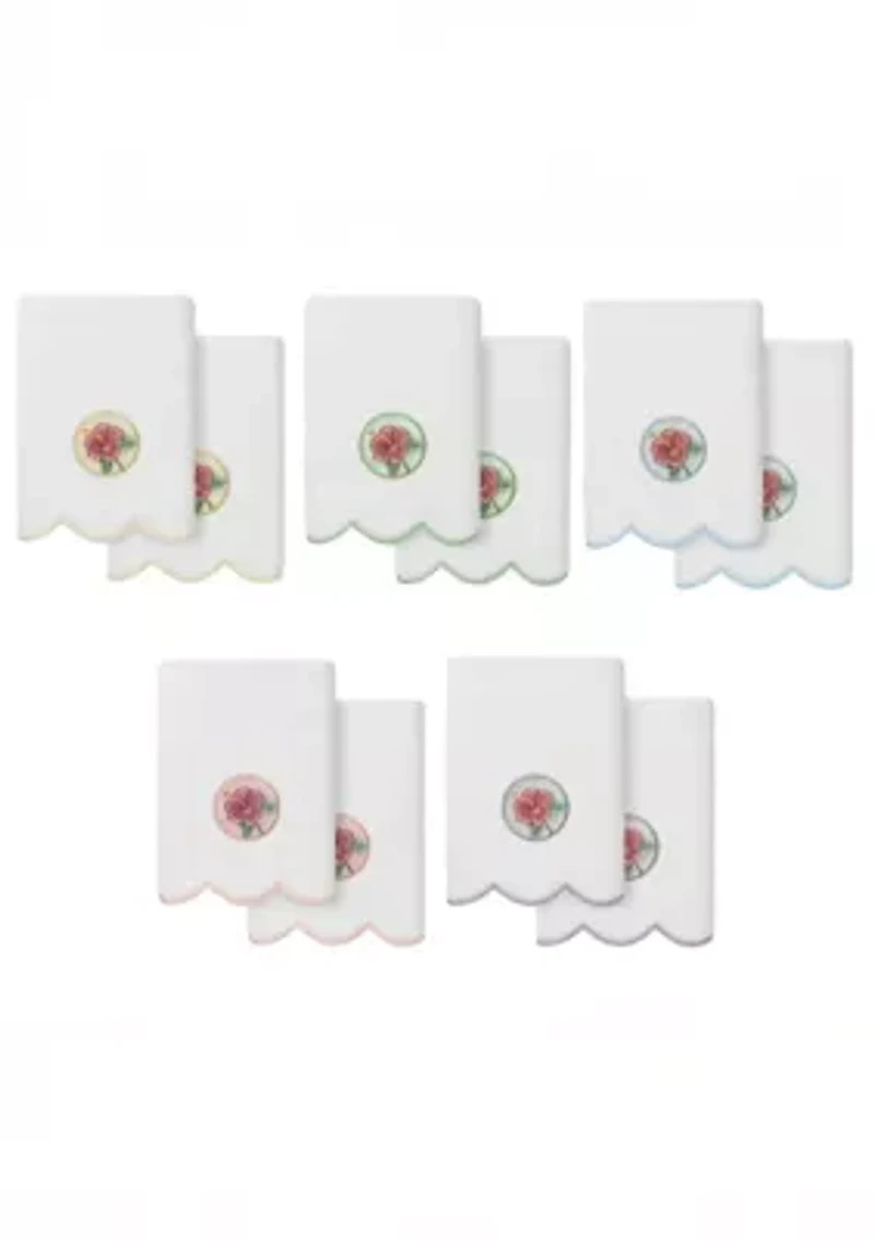 Maui Scallop 2PC Embellished Hand Towel Set