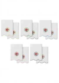 Maui Scallop 2PC Embellished Hand Towel Set