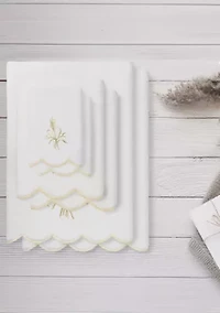 Whitney Scallop 6PC Embellished Towel Set