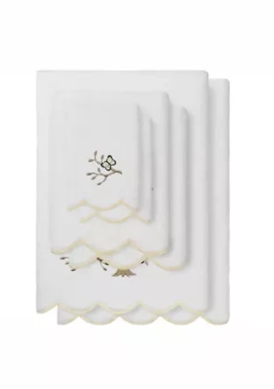 Teresa Scallop 6PC Embellished Towel Set