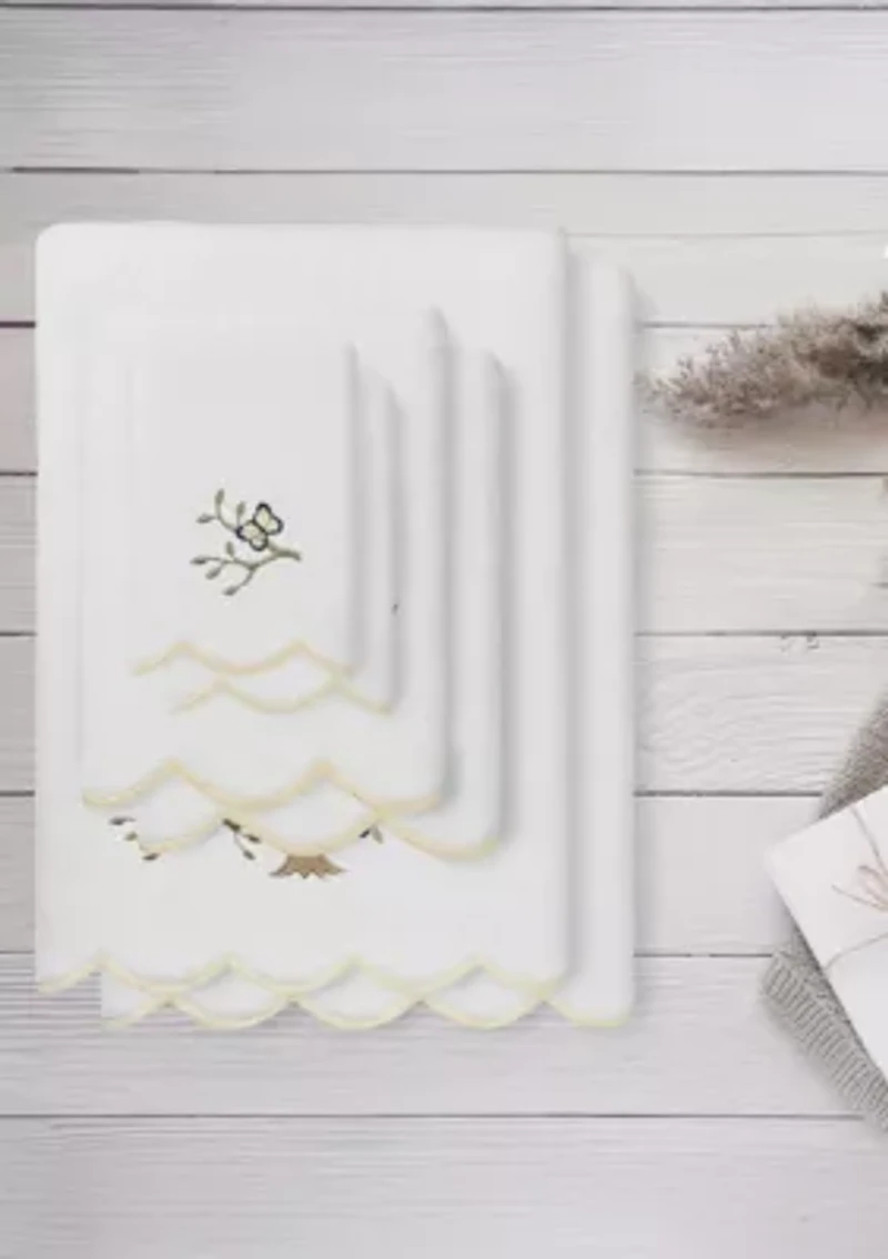 Teresa Scallop 6PC Embellished Towel Set