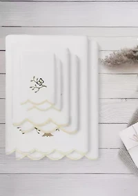 Teresa Scallop 6PC Embellished Towel Set