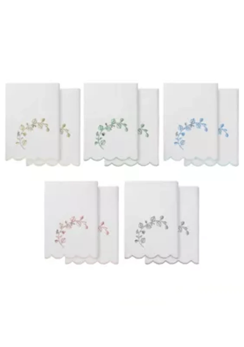 Wild Branch Scallop 2PC Embellished Bath Towel Set