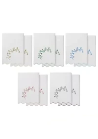 Wild Branch Scallop 2PC Embellished Bath Towel Set