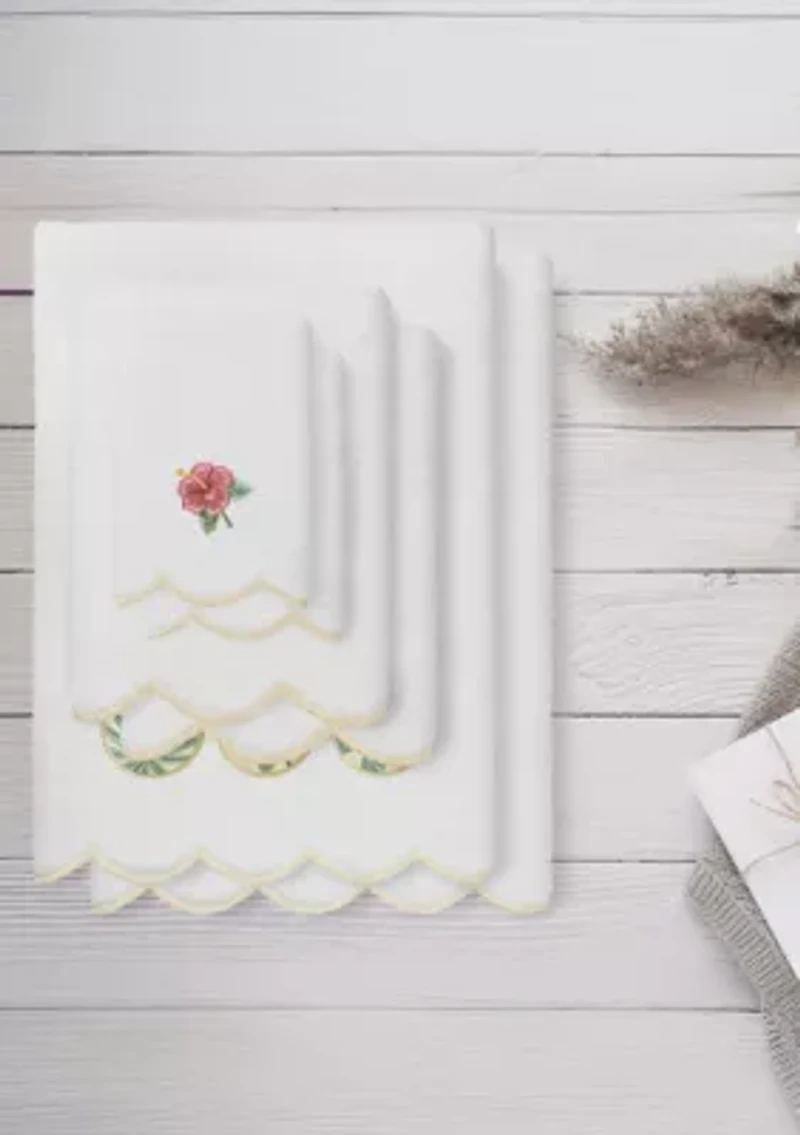 Maui Scallop 6PC Embellished Towel Set