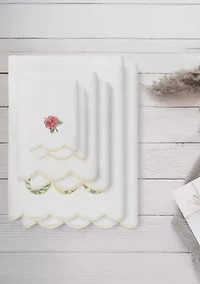 Maui Scallop 6PC Embellished Towel Set