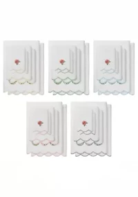 Maui Scallop 6PC Embellished Towel Set