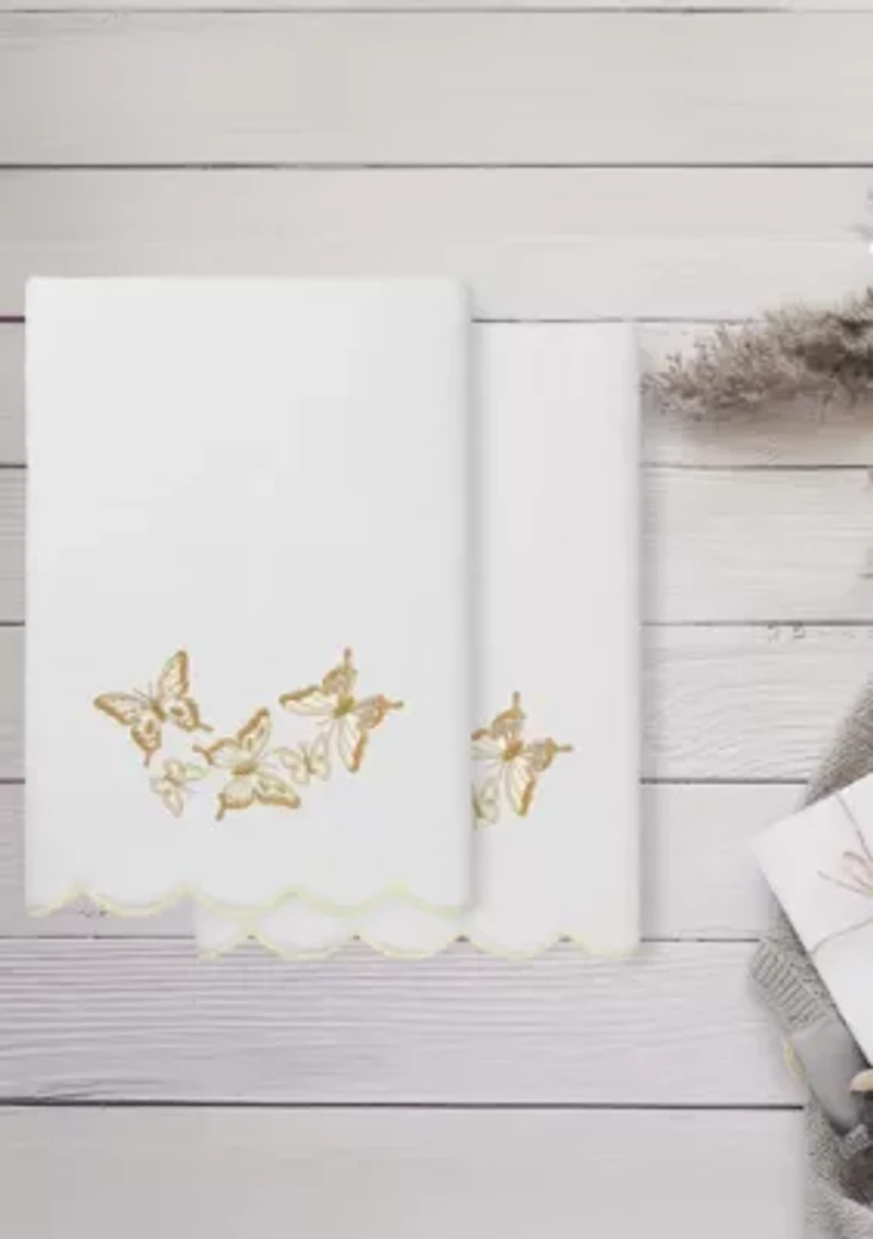 Britney Scallop 2PC Embellished Bath Towel Set