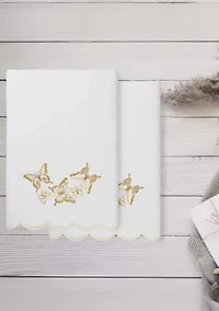 Britney Scallop 2PC Embellished Bath Towel Set