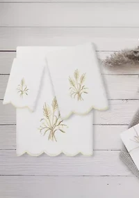 Whitney Scallop 3PC Embellished Towel Set