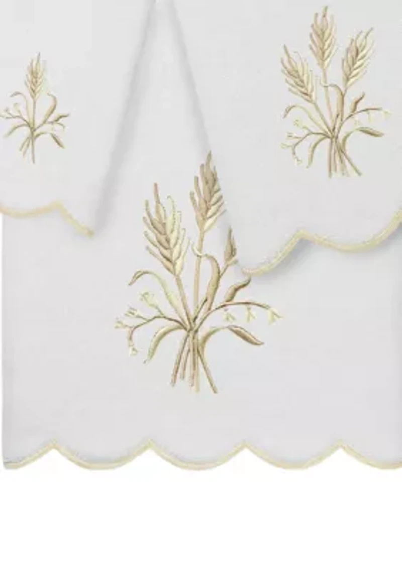 Whitney Scallop 3PC Embellished Towel Set