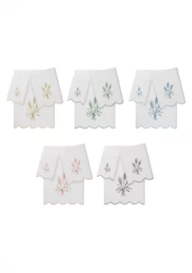 Whitney Scallop 3PC Embellished Towel Set
