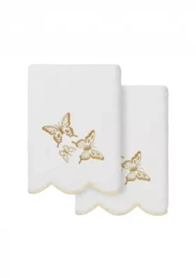 Britney Scallop 2PC Embellished Hand Towel Set