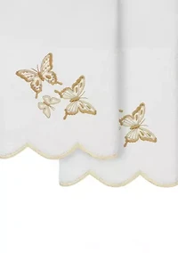 Britney Scallop 2PC Embellished Hand Towel Set