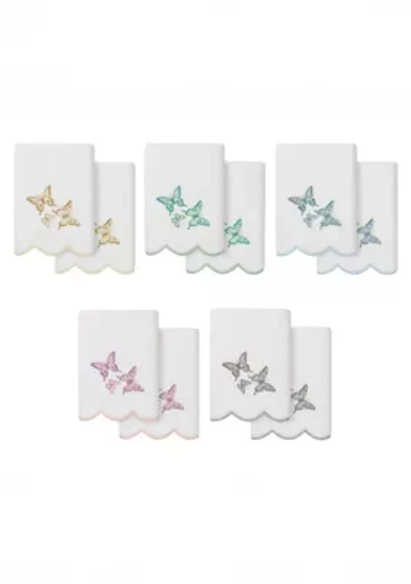 Britney Scallop 2PC Embellished Hand Towel Set