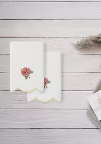 Maui Scallop 2PC Embellished Fingertip Towel Set