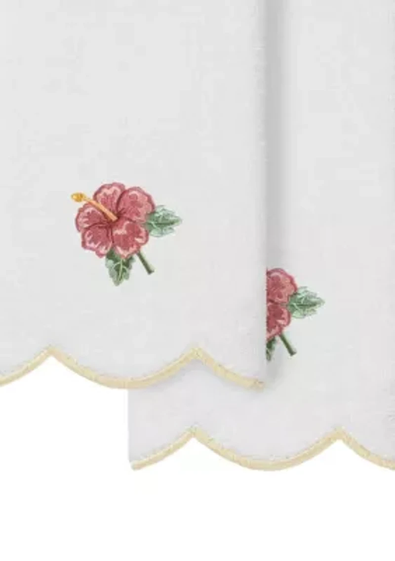 Maui Scallop 2PC Embellished Fingertip Towel Set